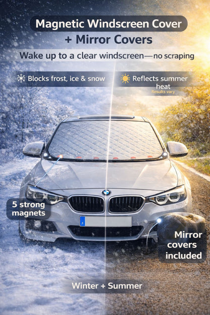 Magnetic Windshield Snow & Frost Cover